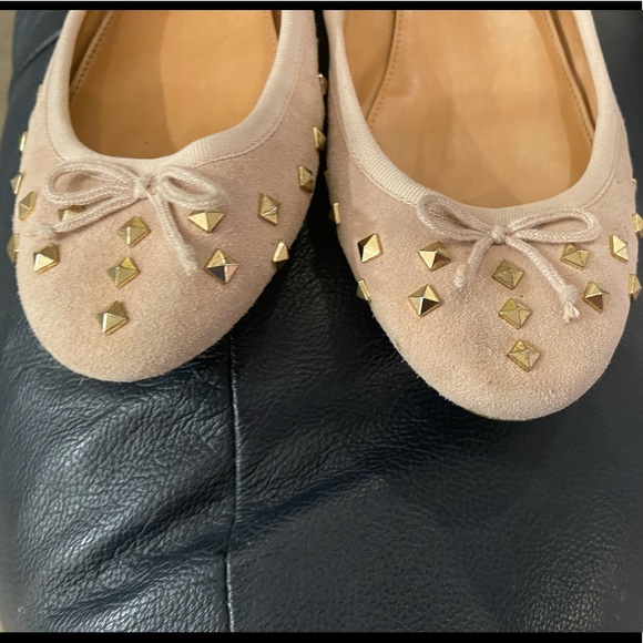 J Crew studded ballet flats tan suede size 8 - Picture 8 of 10